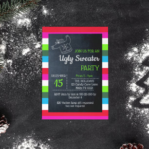 Ugt sötare jul Party Bright Rand Inbjudningar