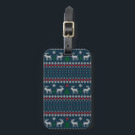 Ugt sötare jul Sticka Titta Mönster Bagagebricka<br><div class="desc">Vuxen julfaux Sticka Mönster-design Luggage tag för dina resor under Julhelgen jul.</div>
