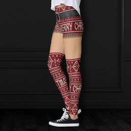 Ugt Sweater Festive Red Kort Skirt | Mellanliggand Leggings