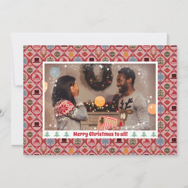 Ugt Sweater-julfoto Julkort (Framsida)