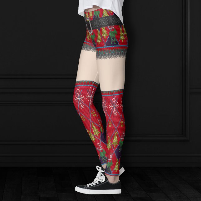 Ugt Sweater Kort Skirt Thigh High | Blek Skin Leggings (Skapare uppladdad)