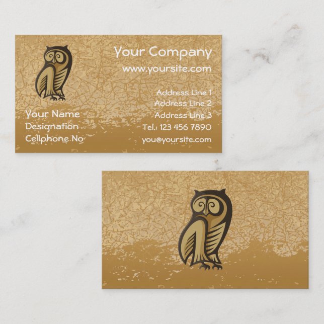 Ugulsymbolfärg Visitkort (Fram/baksida)