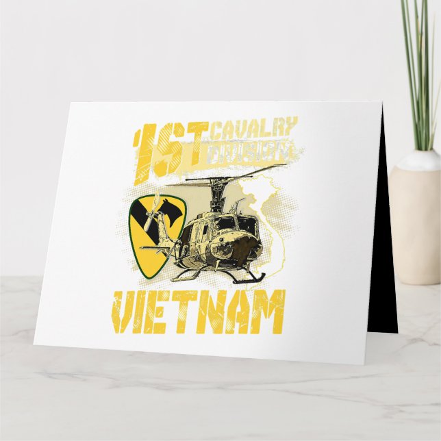 Uh1 Huey Helicopter 1st Cavalry Division Vietnam V Kort (Framsida)