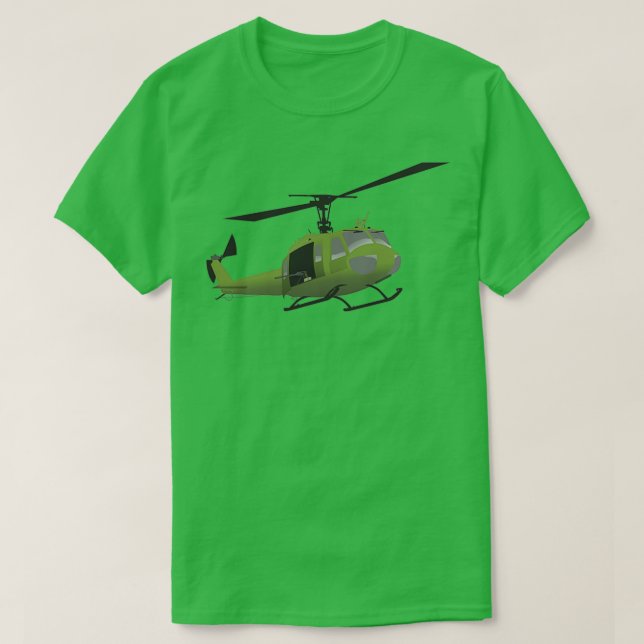 UH1 Huey Helicopter Pilot T Shirt (Design framsida)