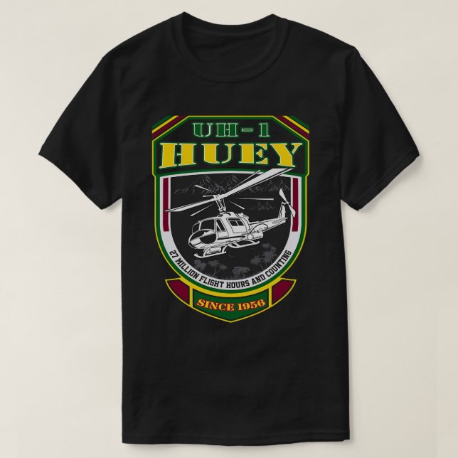 UH1 Huey sedan 1956 Vietnam Veteran Pilot 334 T Shirt (Design framsida)