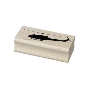 UH-1 Huey Helicopter Rubber Frimärke Stämpel