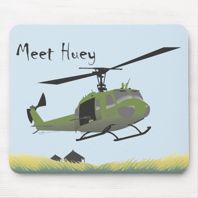 UH-1 Huey Militär Mouse Pad Musmatta (Framsidan)