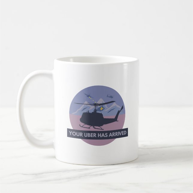 UH-1 Hueyhelikopter Kaffemugg (Vänster)