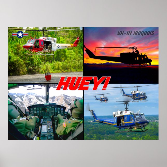 UH-1N IROQUOIS "HUEY" POSTER (Framsidan)