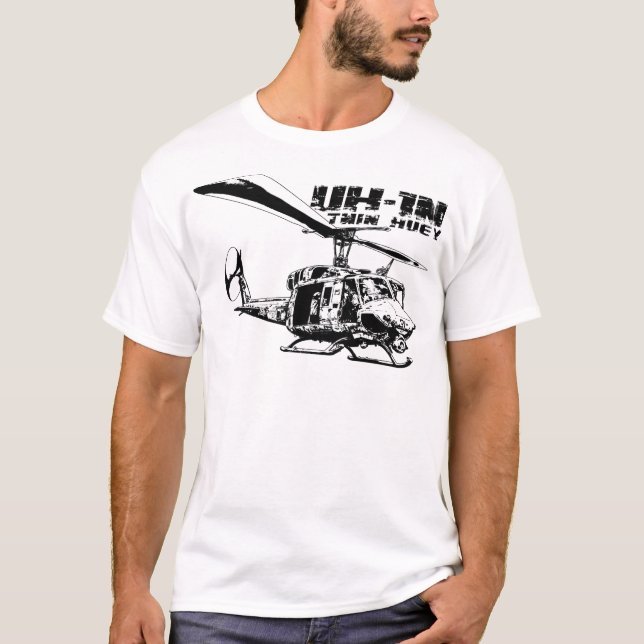 UH-1N kopplar samman Huey Tee Shirt (Framsida)