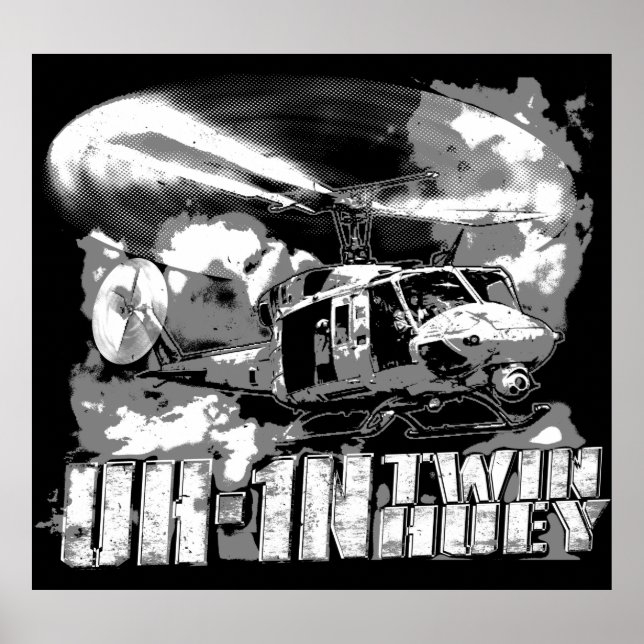 UH-1N Twin Huey Poster (Framsidan)