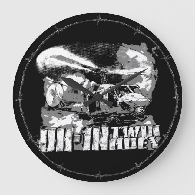 UH-1N Twin Huey Stor Klocka (Framsida)