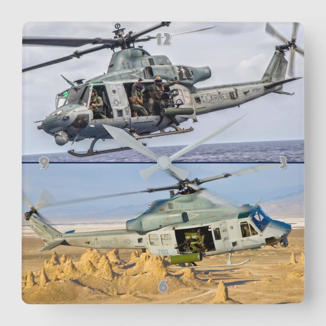 UH-1Y VENOM FYRKANTIG KLOCKA (Framsida)