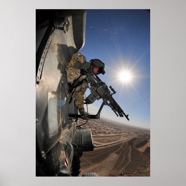 UH-60 Black Hawk Helicopter Gunner Poster (Framsidan)