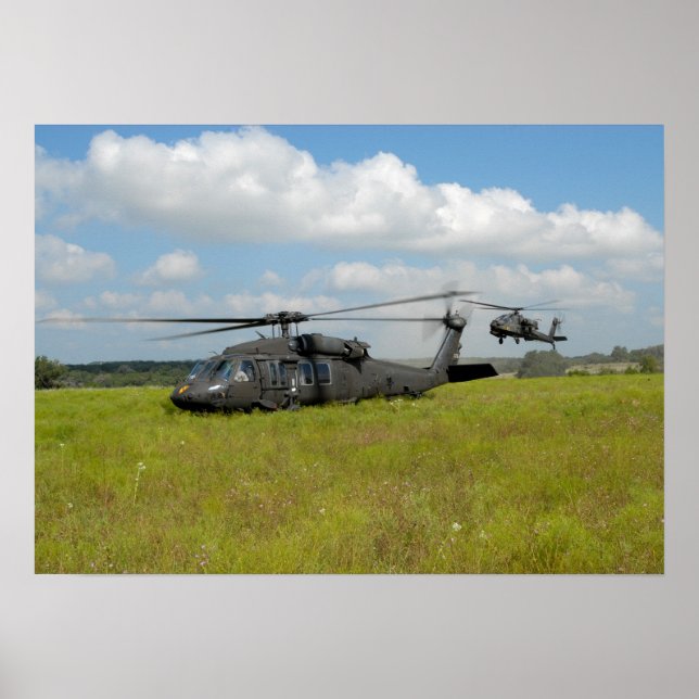 UH-60 Black Hawk Helicopter Poster (Framsidan)