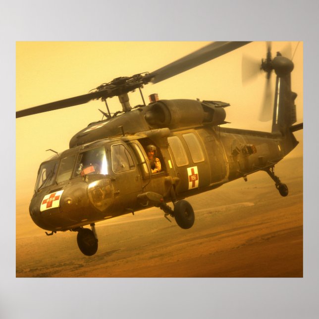 UH-60A Black Hawk Helicopter Poster (Framsidan)