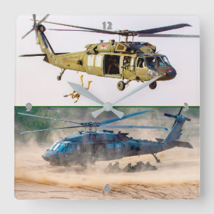 UH-60M SVART HAWK FYRKANTIG KLOCKA