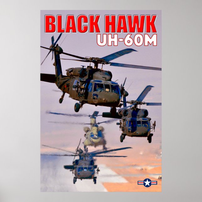 UH-60M SVART HAWK POSTER (Framsidan)
