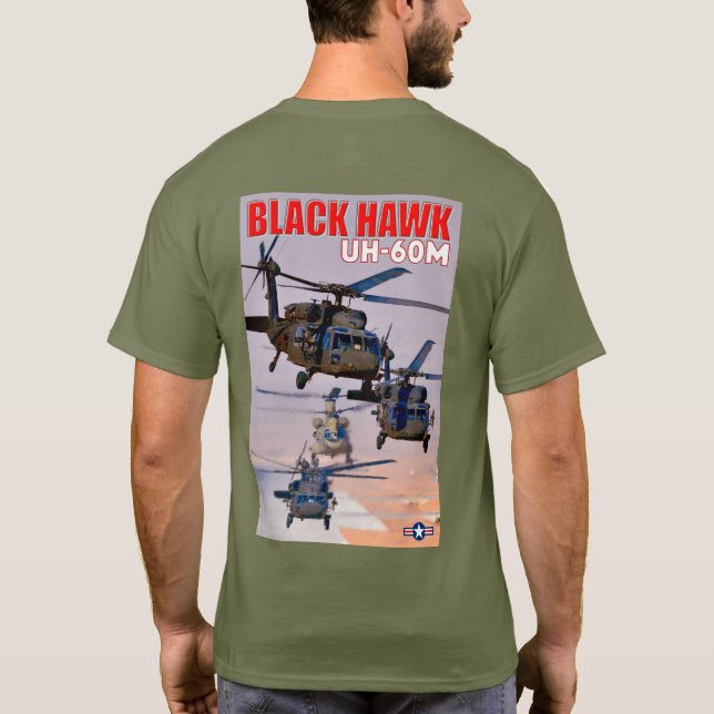 UH-60M SVART HAWK T SHIRT (Baksida)