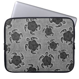 Uhane Honu Hibiscus Batik Hawaiian Turtle Wetdräe Laptop Sleeve