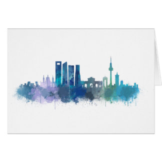 UHD Madrid Skyline v3bb Hälsningskort