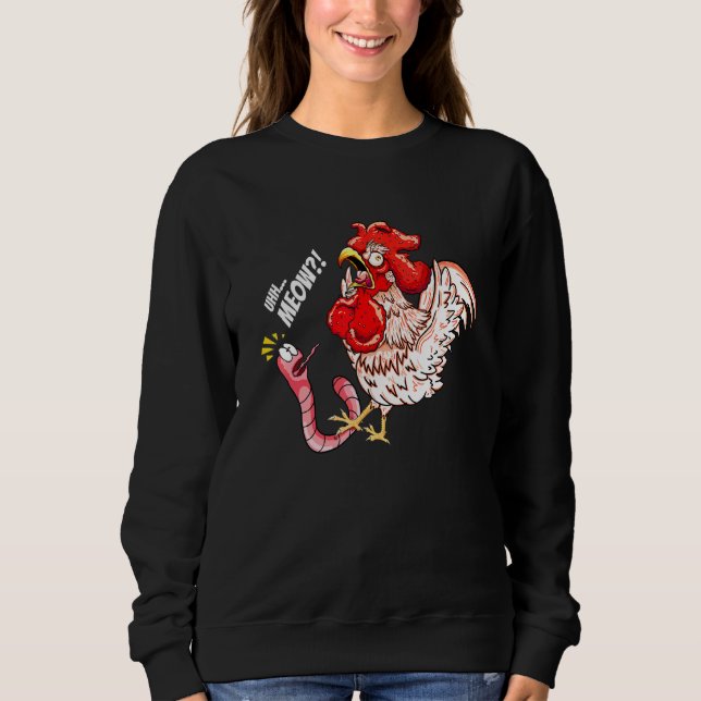 Uhh Meow Mask Chicken Cat som säckar T Shirt (Framsida)