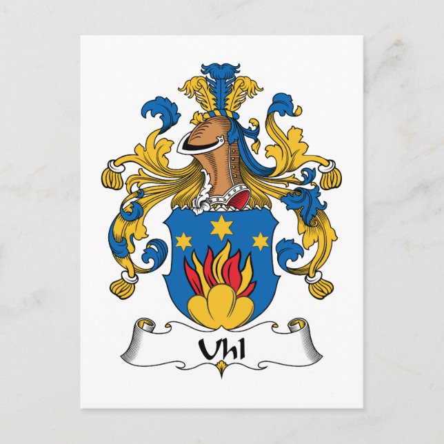 Uhl Family Crest Vykort (Framsida)