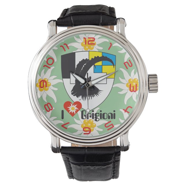 Uhr mit Schweizer-Entwurf Graubünden Grischun Armbandsur (Framsida)