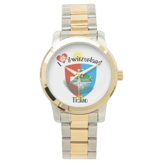 Uhr mit Schweizer-Entwurf Tessin die Schweiz Armbandsur (Framsida)