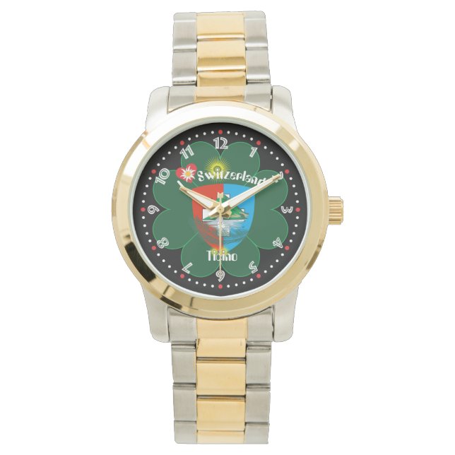 Uhr mit Schweizer-Entwurf Ticino / Tessin Armbandsur (Framsida)