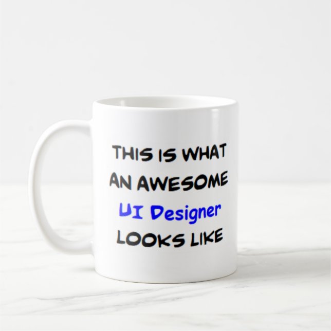 ui designer, fantastisk kaffemugg (Vänster)