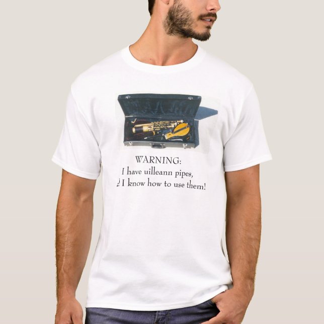 Uilleann rör tee shirt (Framsida)
