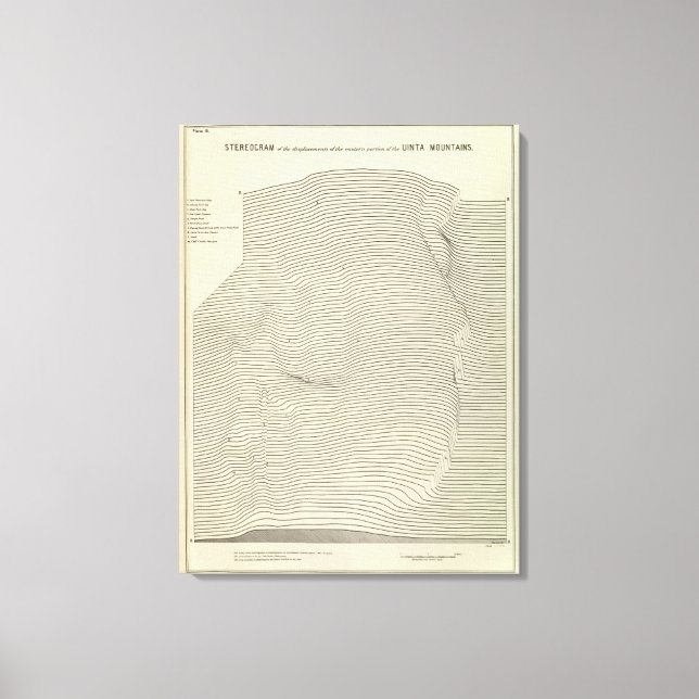 Uinta Mountains Stereogram Canvastryck (Framsida)