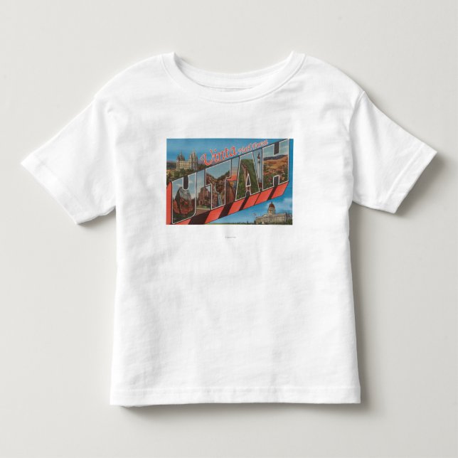 Uinta nationalskog, Utah - stort brev Tee Shirt (Framsida)
