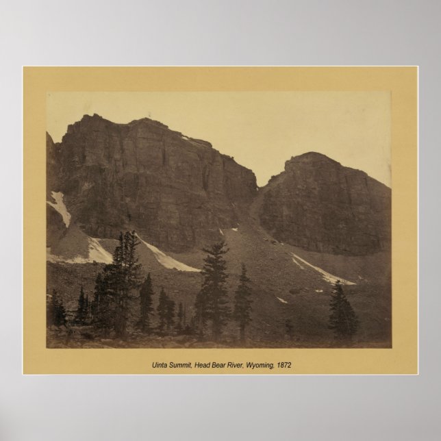 Uinta-toppmötet, Head Bear River, Wyoming 1872 Poster (Framsidan)