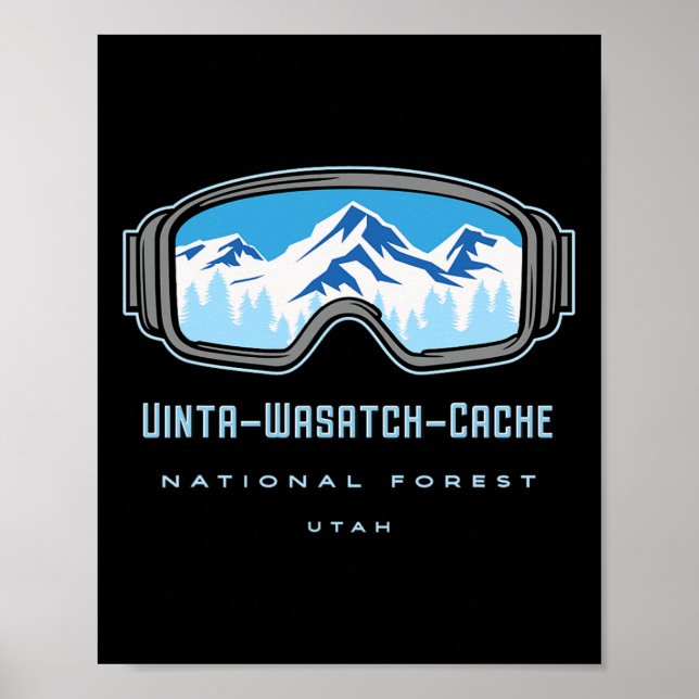 Uinta-wasatch-cache nationalskog Utah Snö Skidor  Poster (Framsidan)