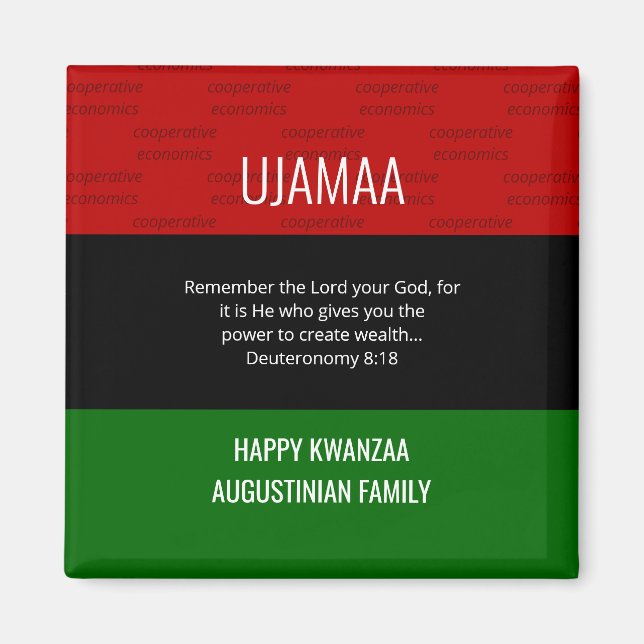 UJAMAA Kwanzaa Magnet (Framsidan)