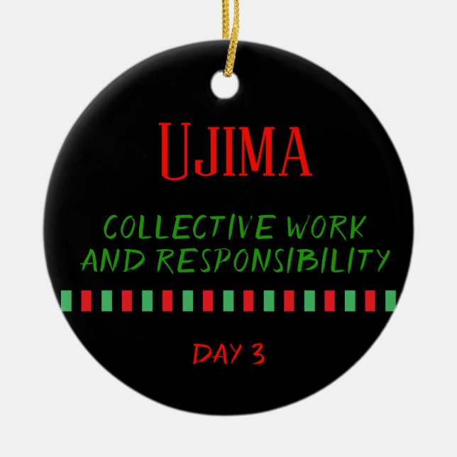 Ujima - Kwanzaa Dag 3| Ornament (Framsidan)