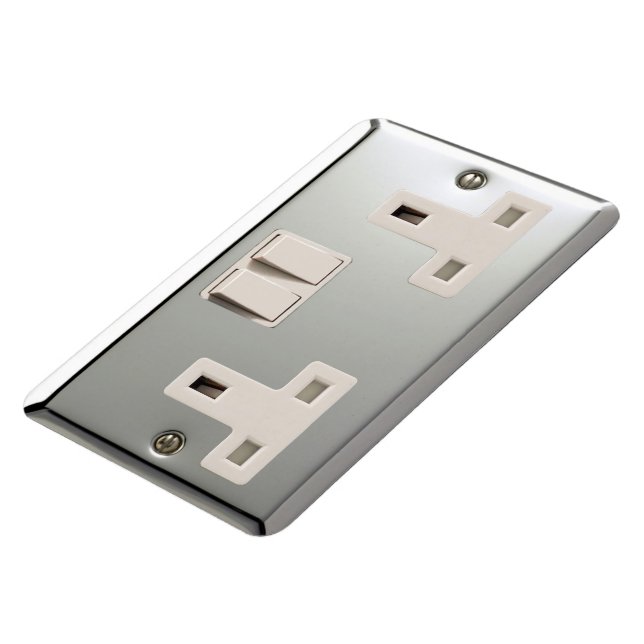 UK AC BS 1363 Plug Socket [brittisk standard] Magnet (Vänstra Sidan)
