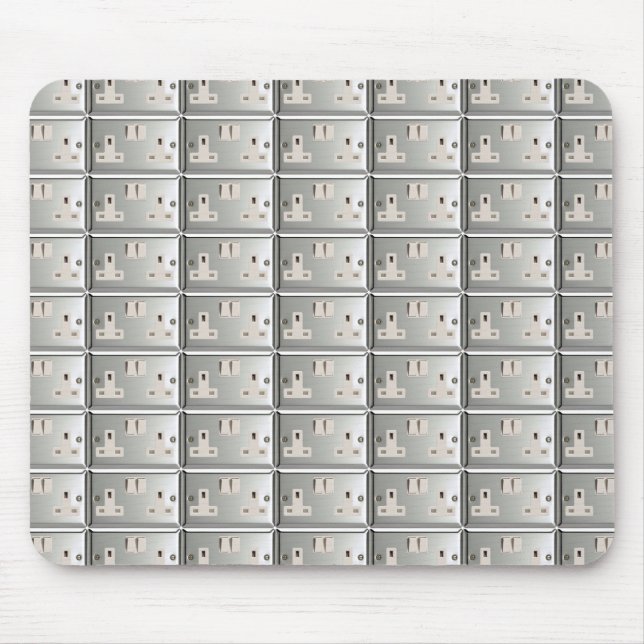 UK AC BS 1363 Plug Socket [brittisk standard] Musmatta (Framsidan)