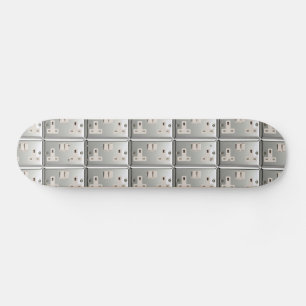 UK AC BS 1363 Plug Socket [brittisk standard] Skateboard Bräda 21,5 Cm