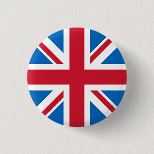 UK Badge - Union Jack med Scottish Blue Knapp
