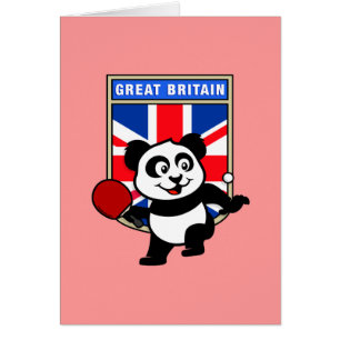 Uk-bordtennisPanda Hälsningskort