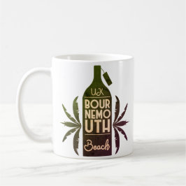 UK Bournemouth Beach Grönt Flaska Kaffemugg