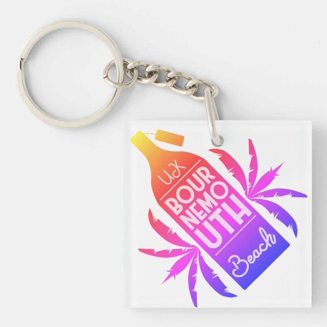 UK Bournemouth Beach Rainbow T-Shirt (Framsidan)
