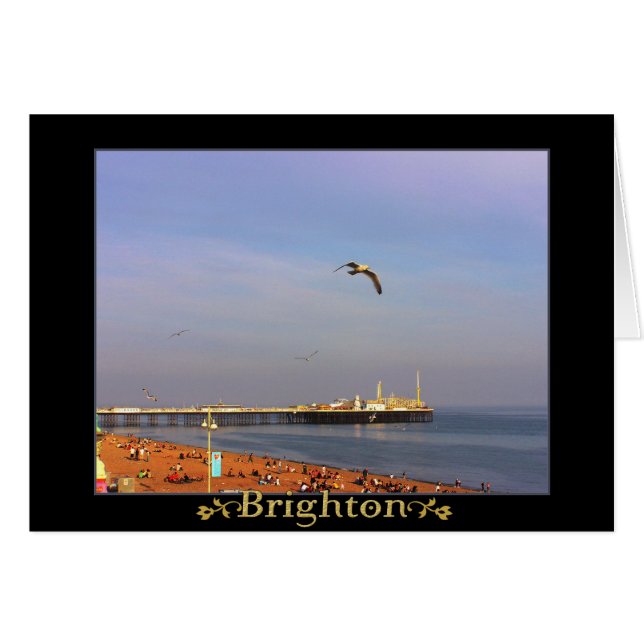 (UK) Brighton pirkort Hälsningskort (Framsidan Horizontal)
