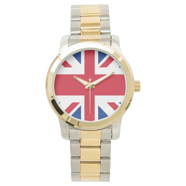 UK Britain Royal Union Jack Flagga Armbandsur (Framsida)