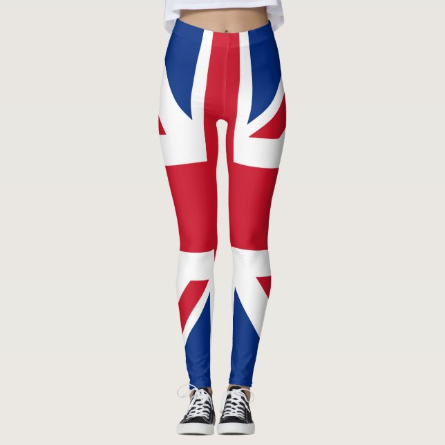 UK Britain Royal Union Jack Flagga Leggings (Framsida)