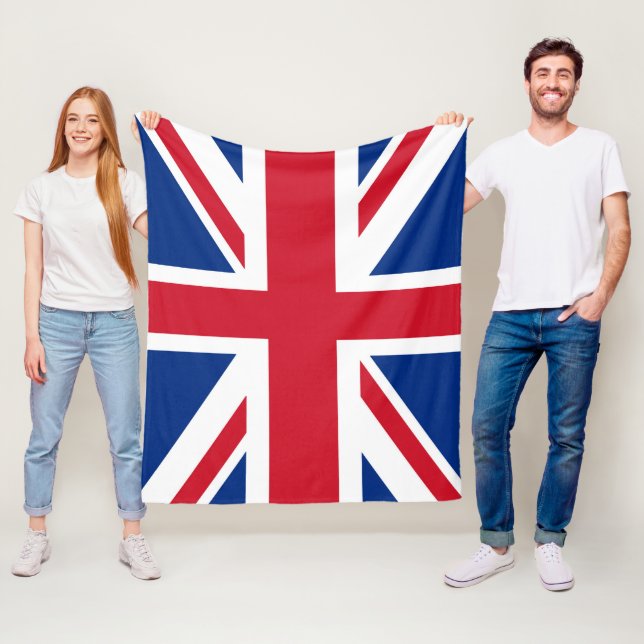 UK Britain Royal Union Jack Flagga medium Fleecefilt (På plats)