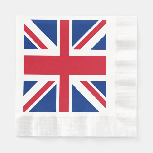 UK Britain Royal Union Jack Flagga Pappersservett (Framsidan)